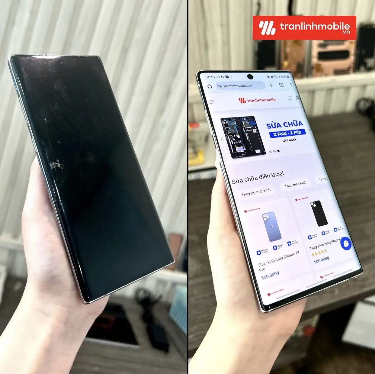Thay ép mặt kính Samsung Galaxy Note 10 Plus, Note 10+ chính hãng