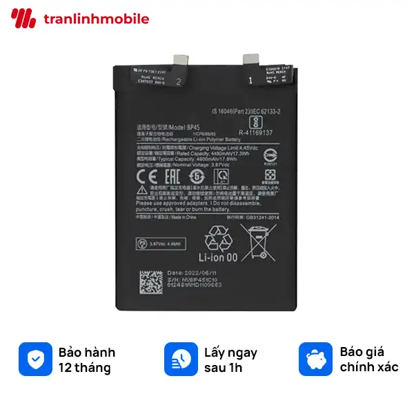 Thay pin Xiaomi Redmi Note 12 Pro